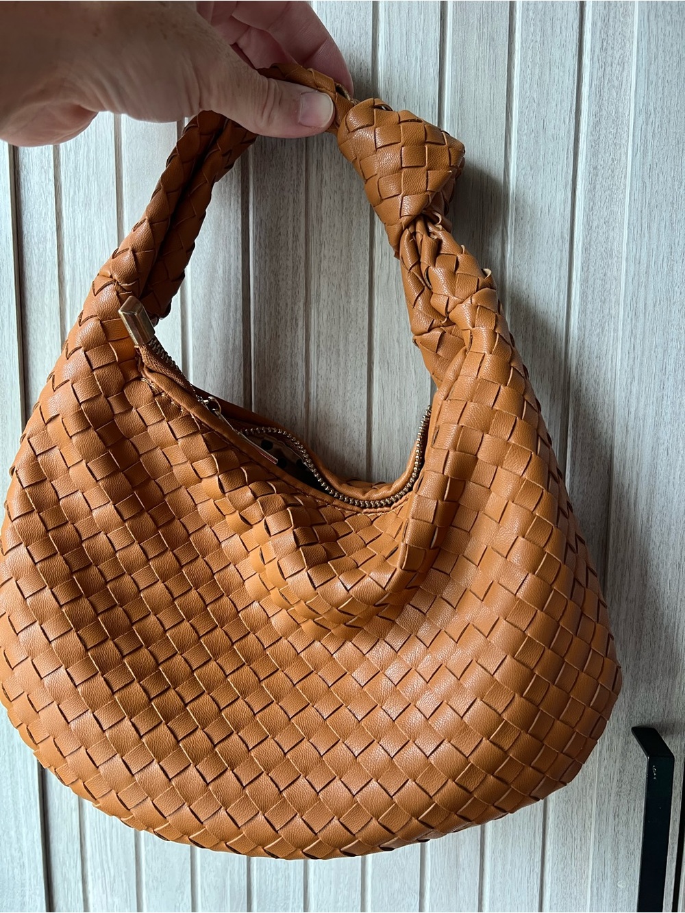 Anthropologie Melie Bianco Woven Mini Hobo Bag
